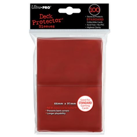 Ultra Pro Deck Protector Card Sleeves Solid Red 100 Count