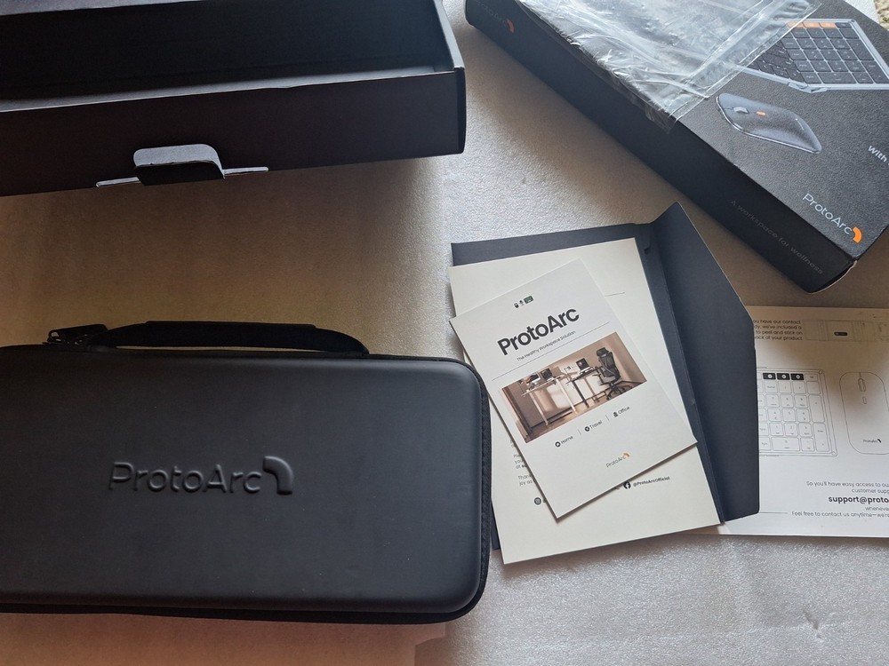 ProtoArc Foldable Keyboard and Mouse, XKM01 Folding Wireless Keyboard Mouse
