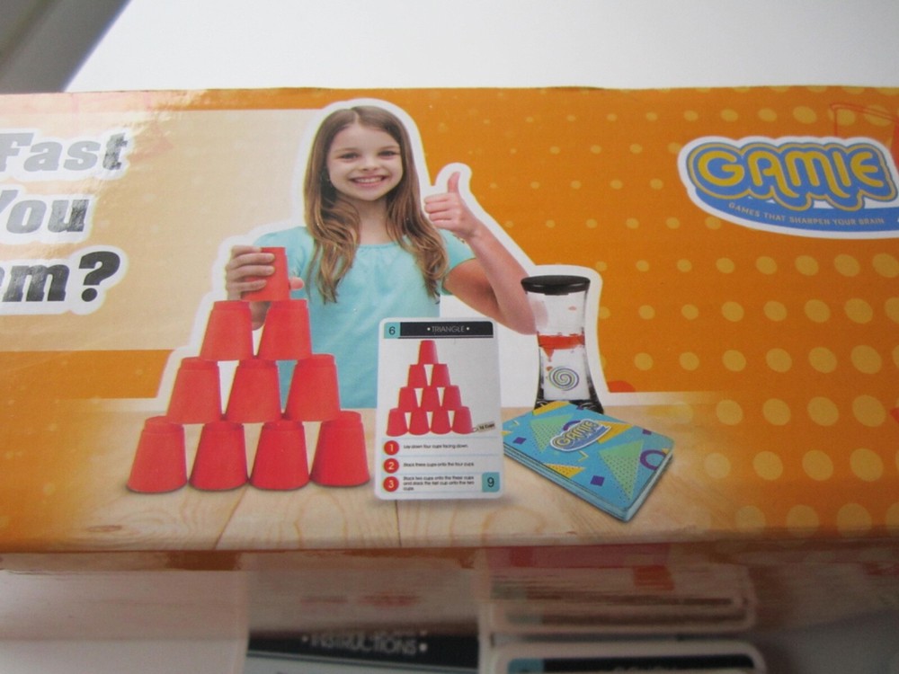 PRE-OWNED "STACKING CUPS" GAME FROM "GAMIE"--AGES 3+