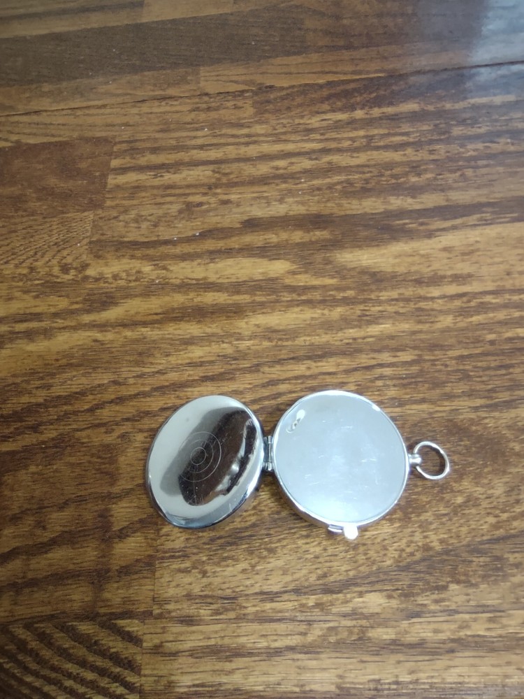 Japanese Round Chrome Compass 1 3/4"Diameter With Locking Mechanism