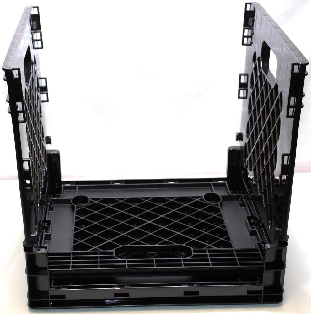 12"/LP Vinyl Record Black Plastic Case Foldable-Road/Storage Stackable(80 vinyl)