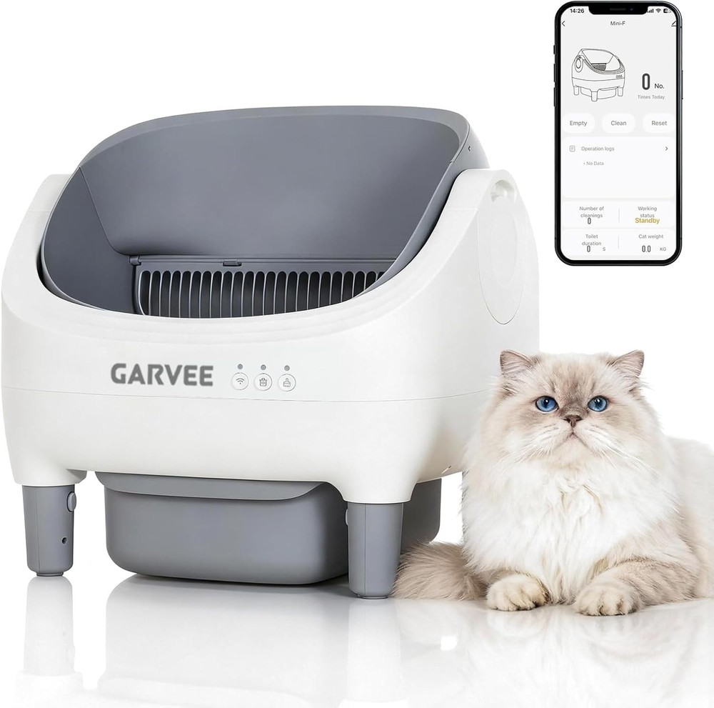 Self Cleaning Litter Box, Open-Top Automatic Cat Litter Box with APP Control