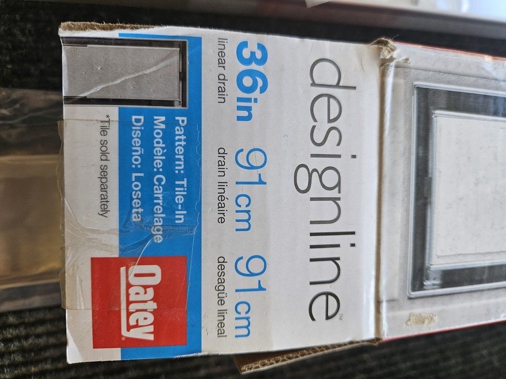 Brand New Oatey Designline 36" Linear Drain With Square Pattern