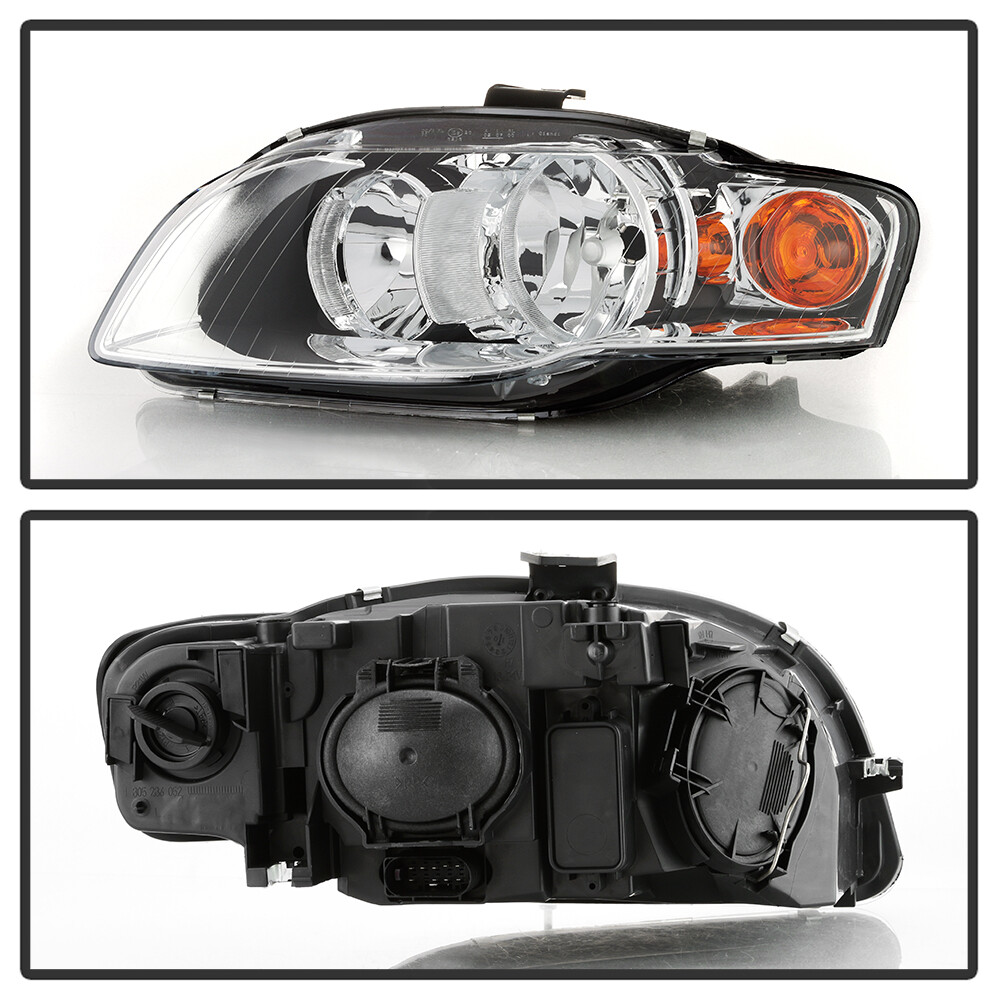 [Halogen Model] 2006-2008 Audi A4 S4 Headlights Headlamps Replacement Left+Right