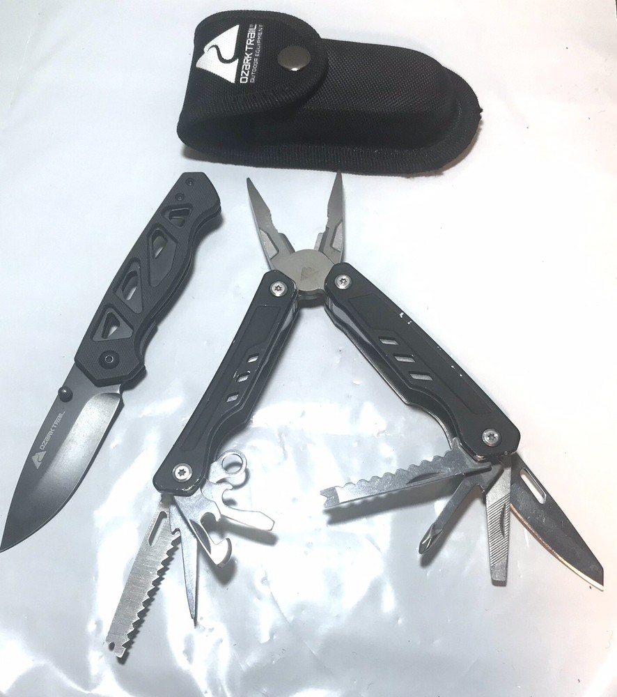 Ozark Trail Bundle Multi-Tool w/Sheath And 7” Knife GUC