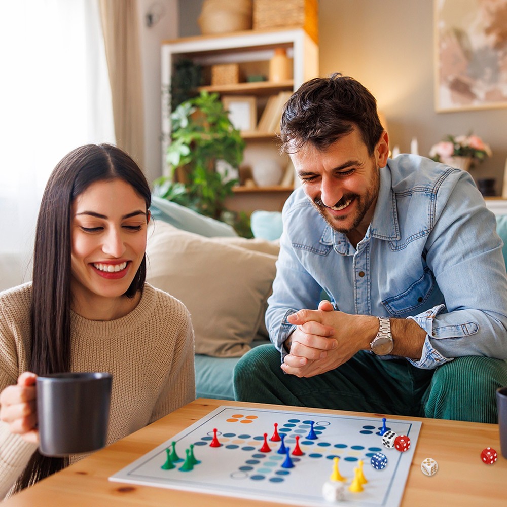 48Pcs Polyhedral Dice 12mm Pearl Pattern Square Dice, Dark Green