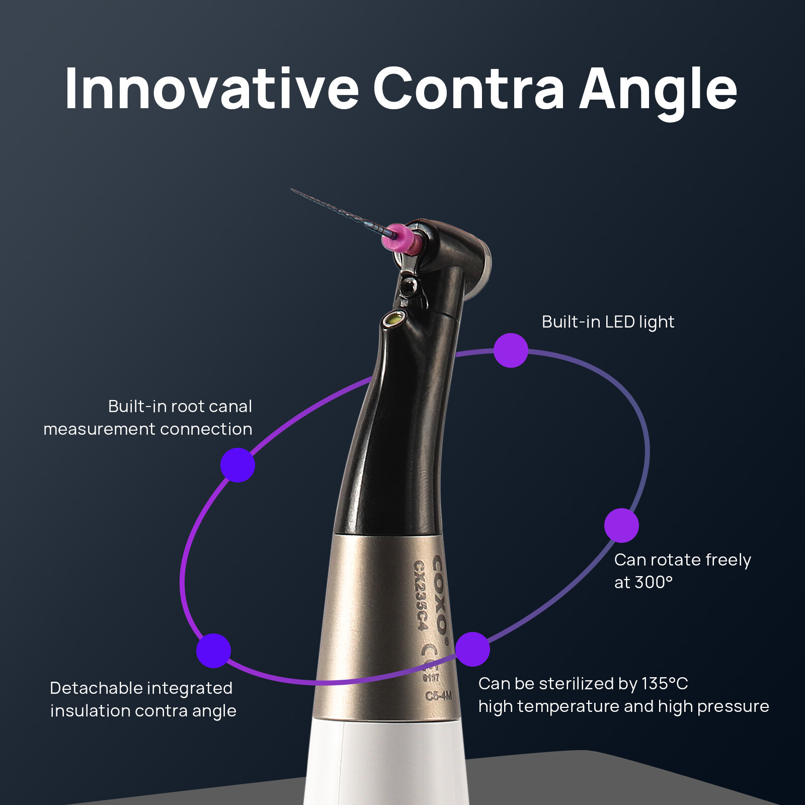 COXO Dental Wireless Endo Motor C-SMART-I Pilot Cordless Apex locator Handpiece