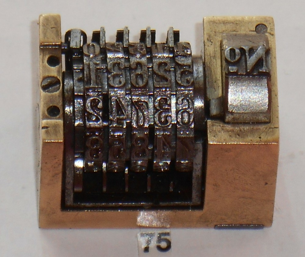 WMA | letterpress numbering machine | 75