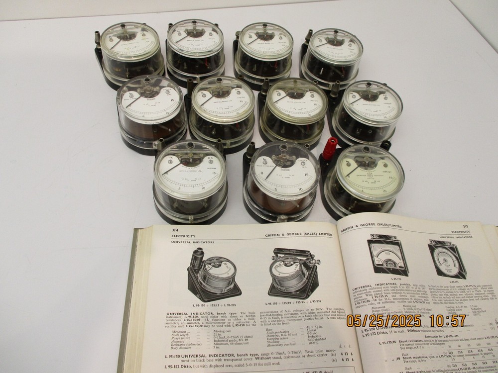 (103#) UNIVERSAL INDICATOR 1950's CATALOGUE FOR FULL SPEC {PHYSICS}  GRIFFIN