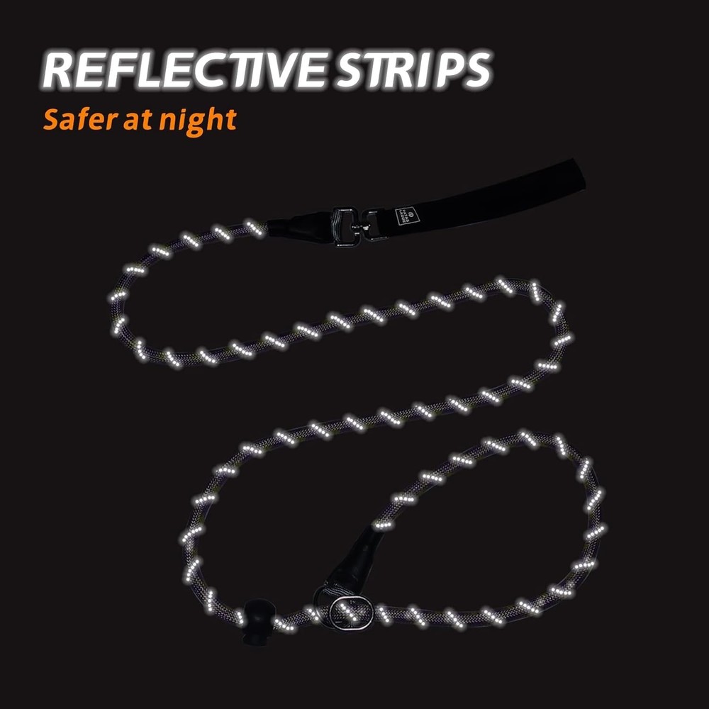 5 FT Reflective Slip Lead Dog Leash - Heavy Duty, Easy Training Solution