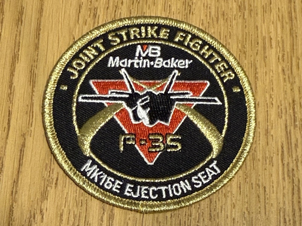F-35 Lightning Patch Martin Baker Ejection Seat MK16E Joint Strick Fighter JSF