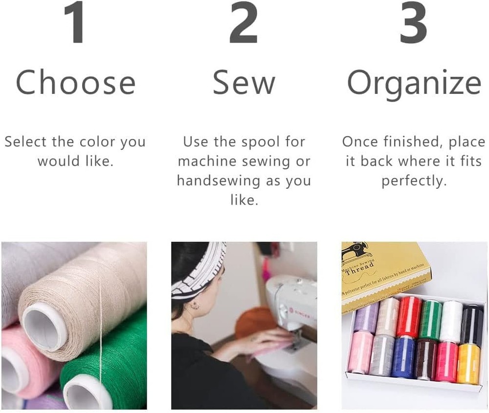 Sewing Threads Polyester Bobbin Embroidery Machine DIY