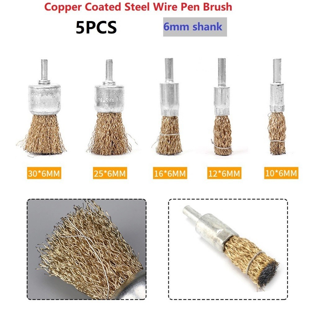 Wire Brushes Rotary Tool Accessory Copper Plating For Drill Grinder Hand Tools
