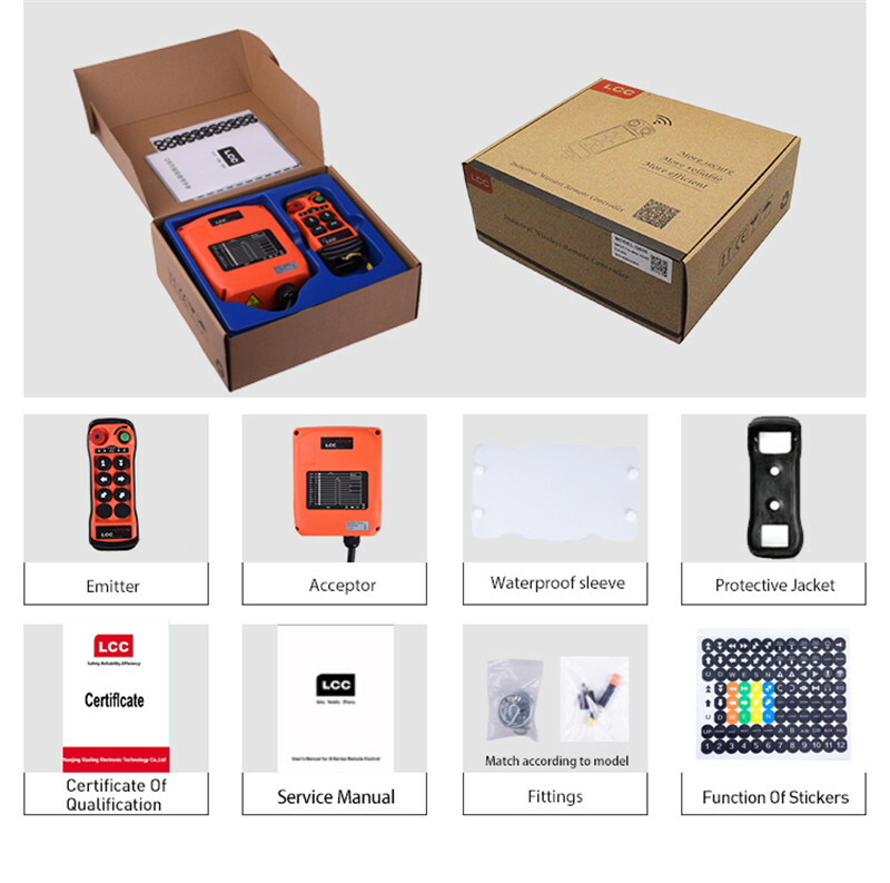 6 Buttons Hoist Wireless Radio Remote Control Crane Lifting Switch Controller