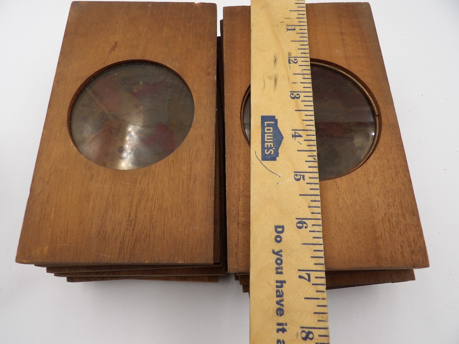 20 Magic Lantern 4x7 Wood Slides Christian Scenes