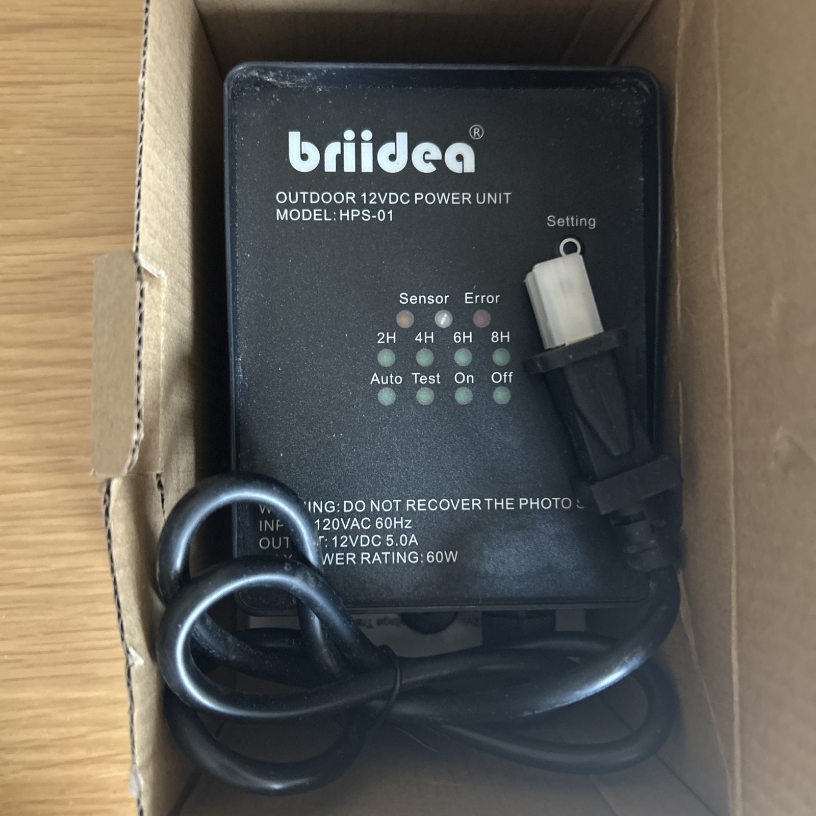 60W 120V AC to 12V DC Outdoor Low Voltage Transformer w/Timer & Photocell Sensor