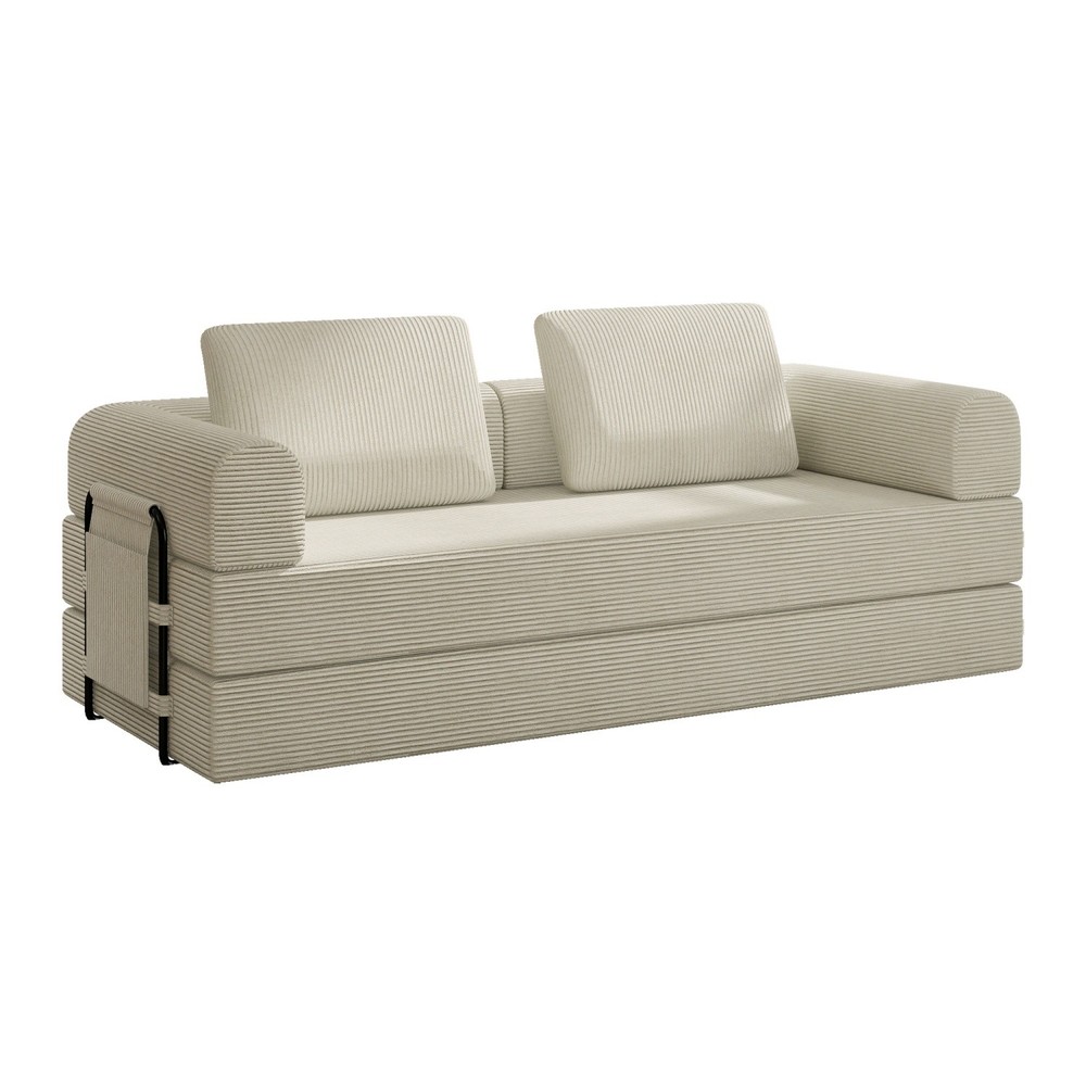 Modern Compression Sofa Folding Sleeper Sofa Bed Floor Couch w/ Sturdy Frame