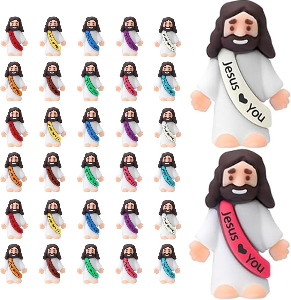 Versatile 30PCS Tiny Jesus Figurines - Ideal for Easter Surprises & Celebrations