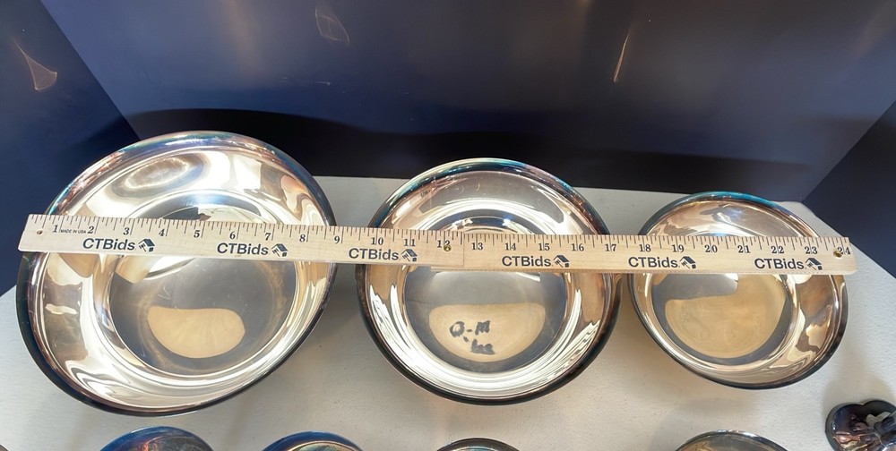 Set of 4 Silver Serving Bowls