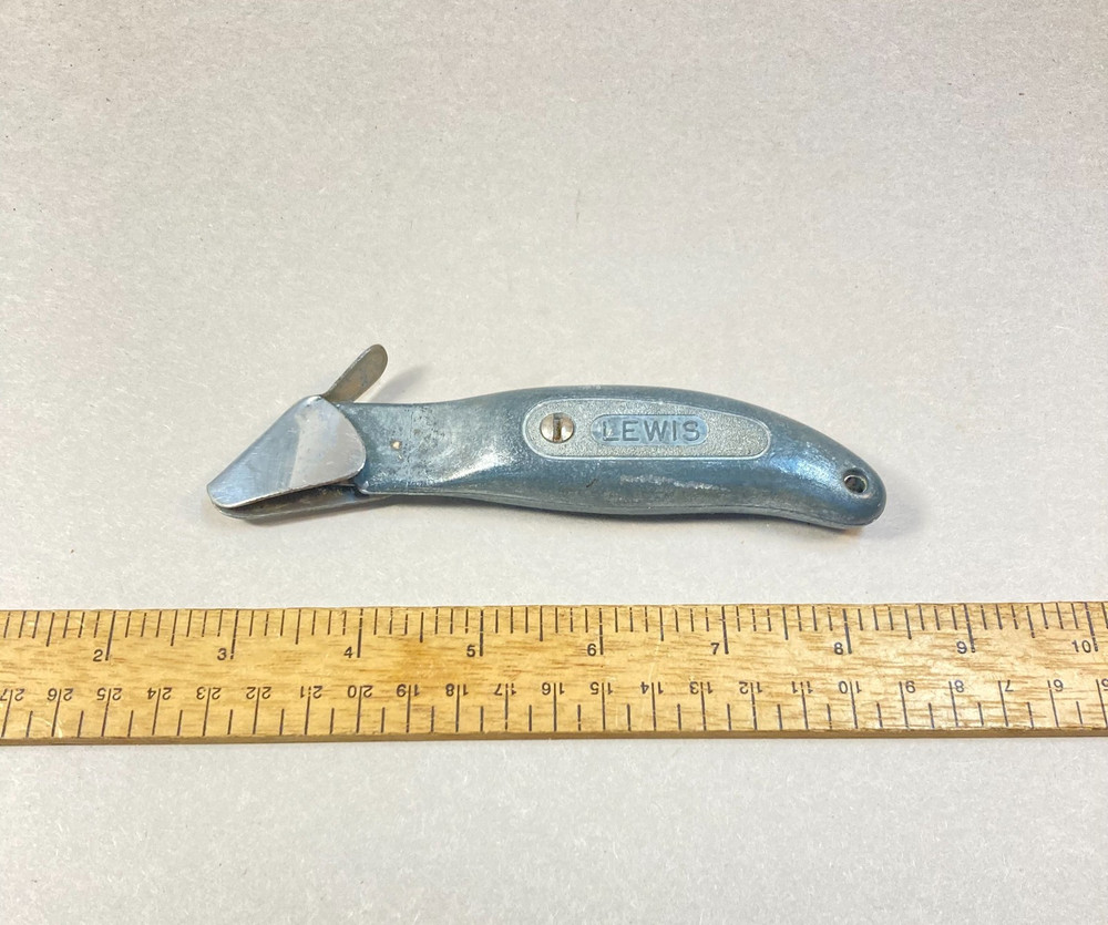 Lewis Utility Knife Fixed Blade Spring Guard USA