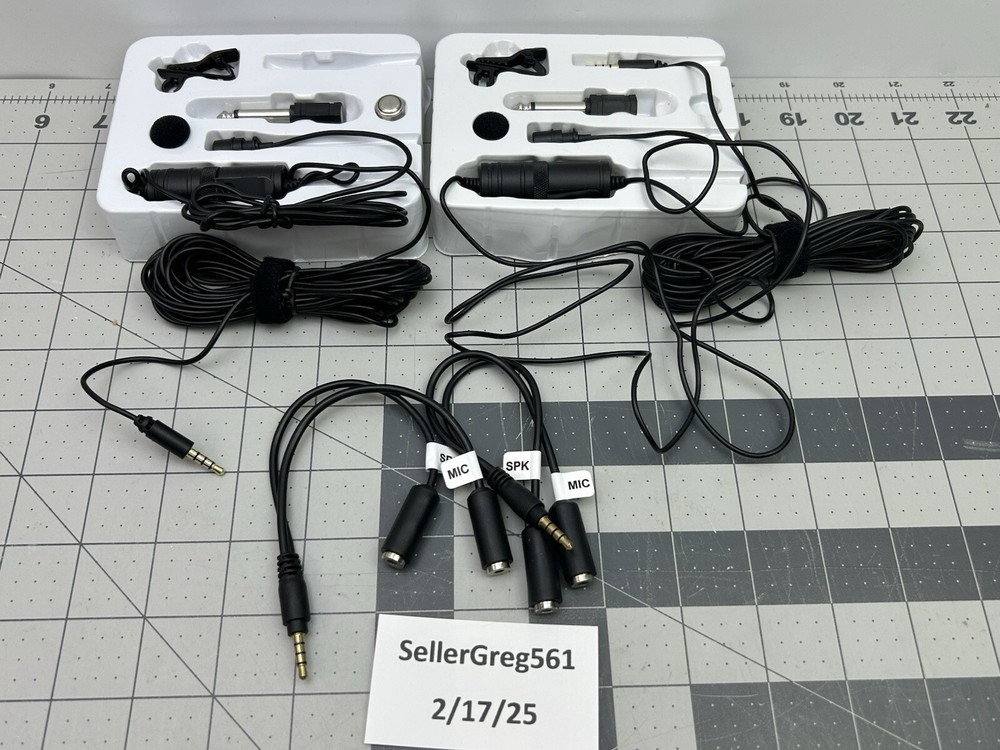 Movo Lavalier Microphone LV1 - 2 PACK