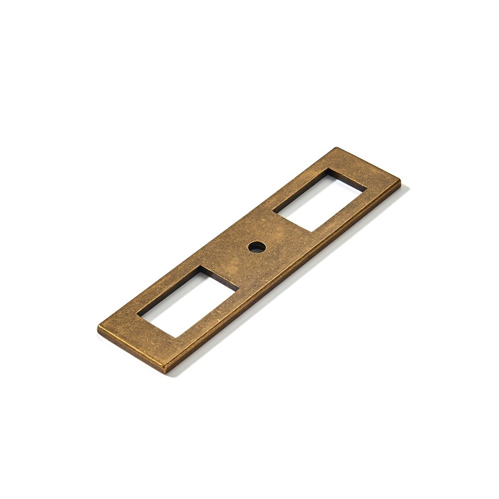 5 Pack Antique Brass Cabinet Pull Backplate 4 Inch Knob Back Panel Drawer Hard