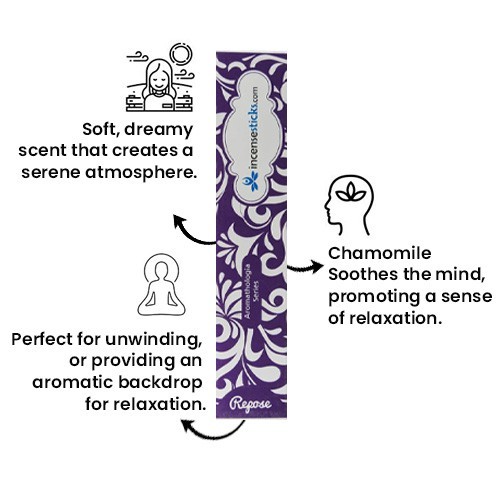 Repose Incense 8" 12 Sticks Packs: 10 Packs
