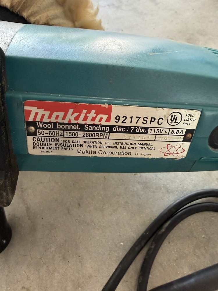 Makita 9217SPC 7" Electronic Sander Polisher - Variable Speed - Tested & Working