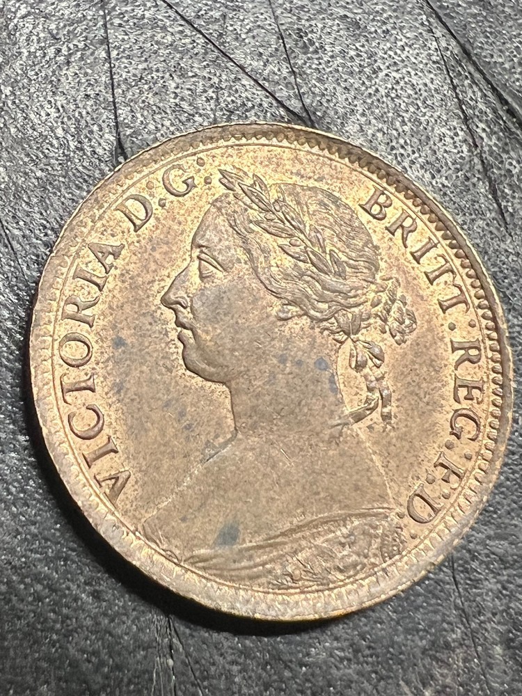 Victoria 1885 Farthing High Grade AU #125