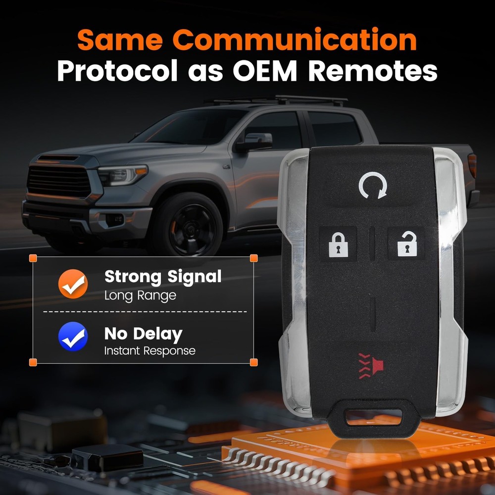 Replacement Key Fob: OBD Remote Start DIY Keyless Entry Compatible with 2015-...