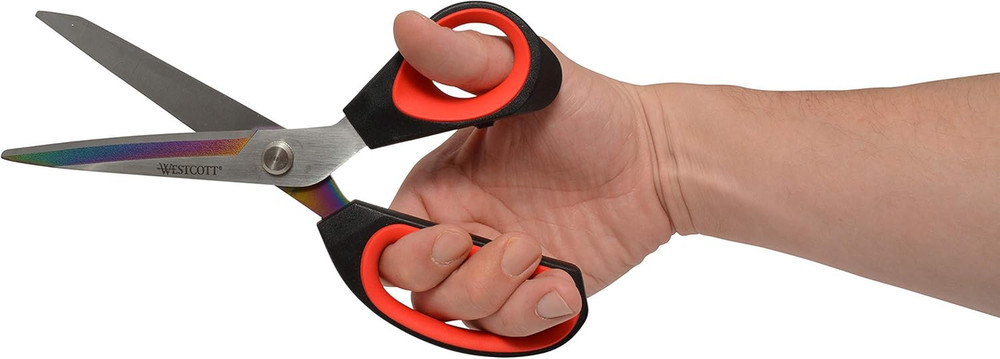 Premium Tailor 9.5" Scissors, Red/Black