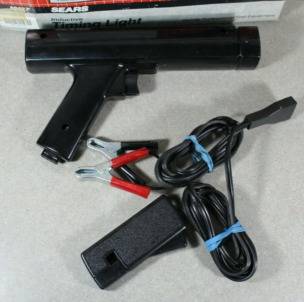 Vintage Sears Clamp On Inductive Timing Light w/ Box 92137
