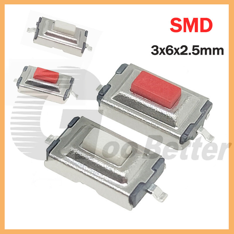 SMD Tact Switches PCB Microswitch Momentary Tactile Push Button Switch 3x6x2.5mm