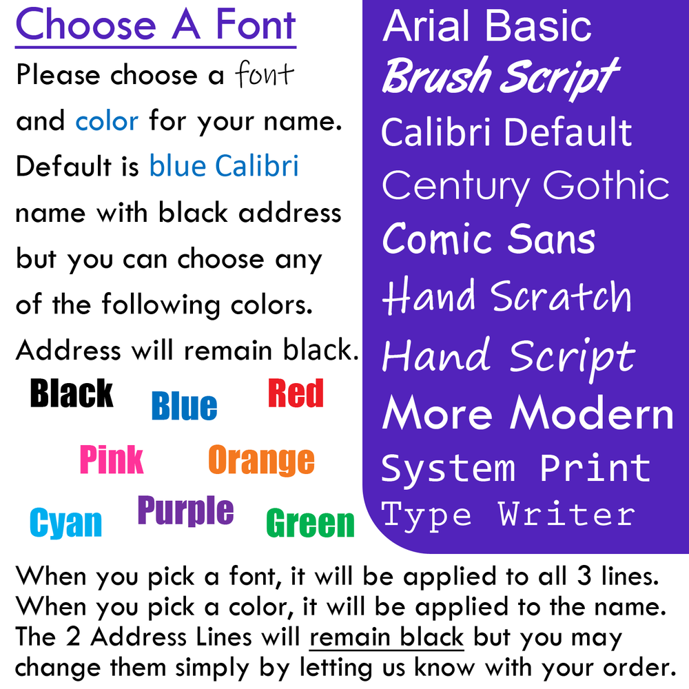 30 Address Labels Custom Photo Graphic Personalized
