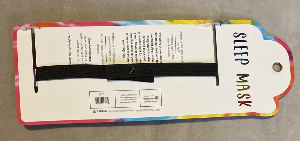Sleep Mask Multicolour Print
