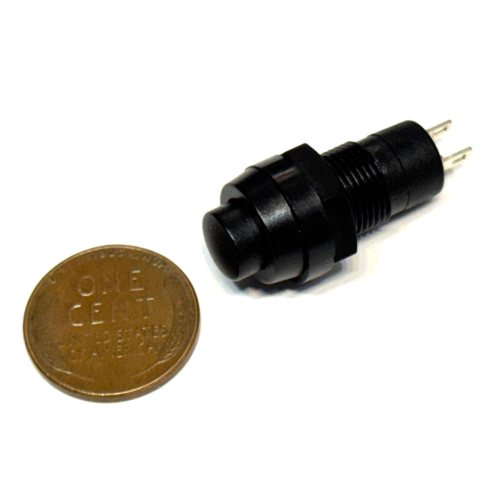 Black 10mm Latching Push Button Switch NO Self-Locking ON/OFF DS-211 C31 STAMP