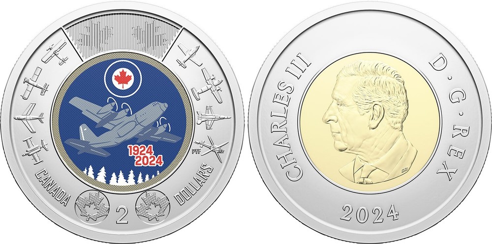 2024 Canada 2 dollars RCAF UNC
