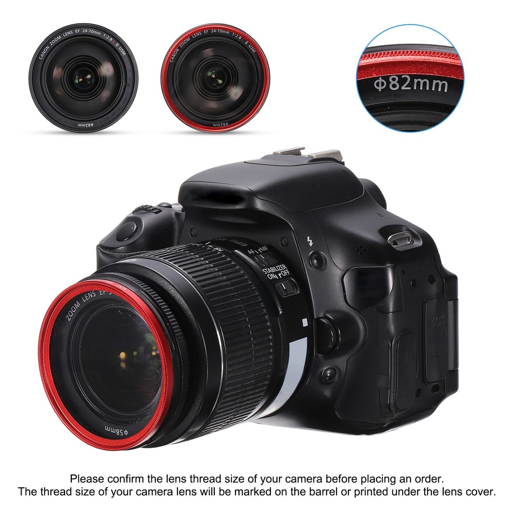43mm Ultra Slim Lens Filter Multi Coating Camera Len Filter, Red