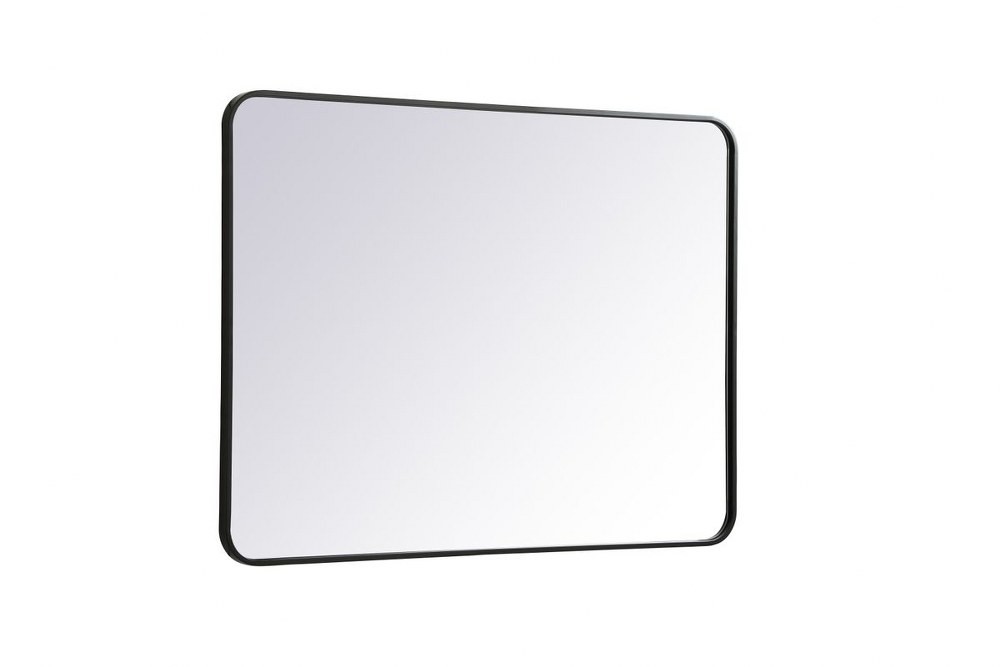 Used Elegant Decor MR803040BK Evermore - Soft Corner Rectangular Mirror In