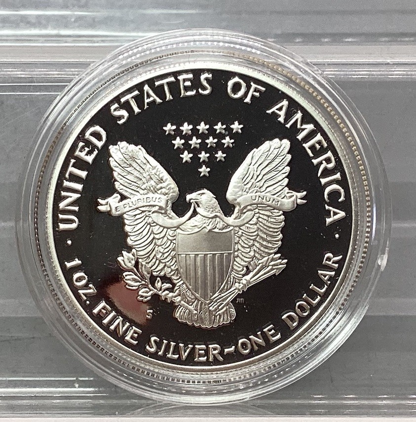 1992 S American Proof Silver Eagle - With Box & CoA