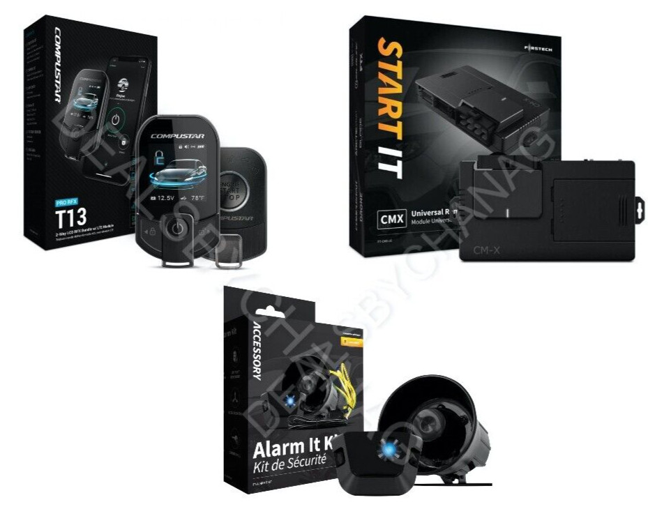 Compustar Pro T13 Remote Start Security System with Drone, Controller Kit, Alarm