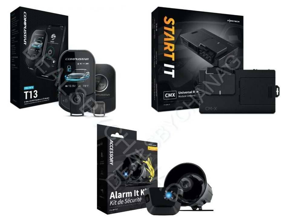 Compustar Pro T13 Remote Start Security System with Drone, Controller Kit, Alarm