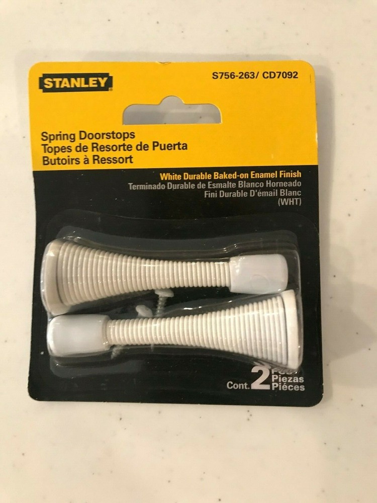 20 Stanley Spring Door Stops White 3" NEW