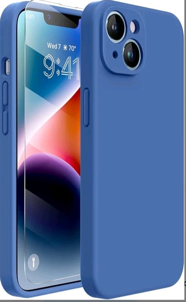 Miracase Iphone 14 Case With Screen Protector, Shockproof, Liquid Silicone, Blue