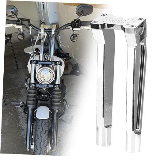 Motorcycle Handlebar Risers Height 10 inch Pullback Clamp Round 1 10" Chrome