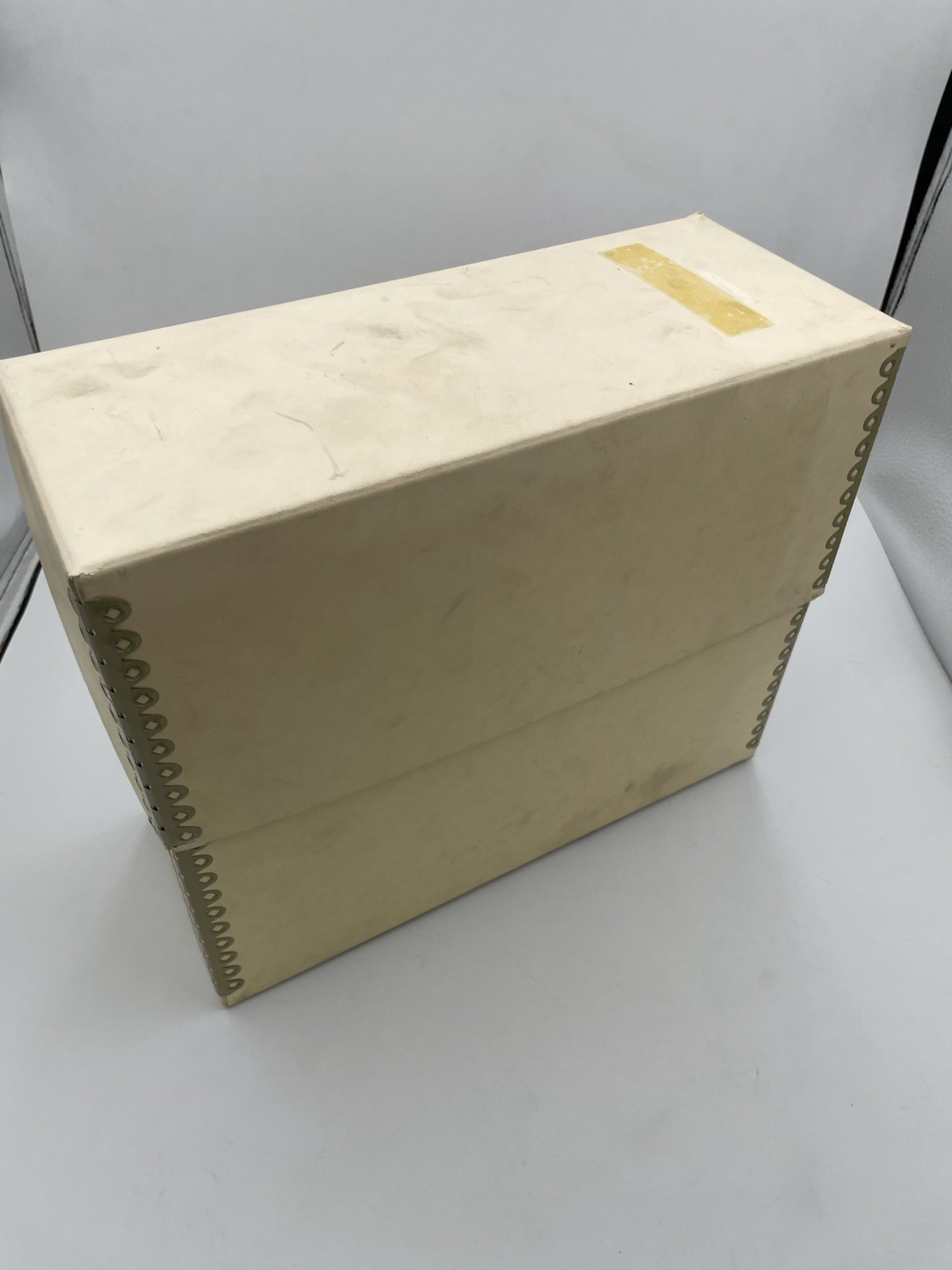 Vtg Archival Storage Box Metal Edge Archival Boxboard AcidFree 12.5x10.5x5