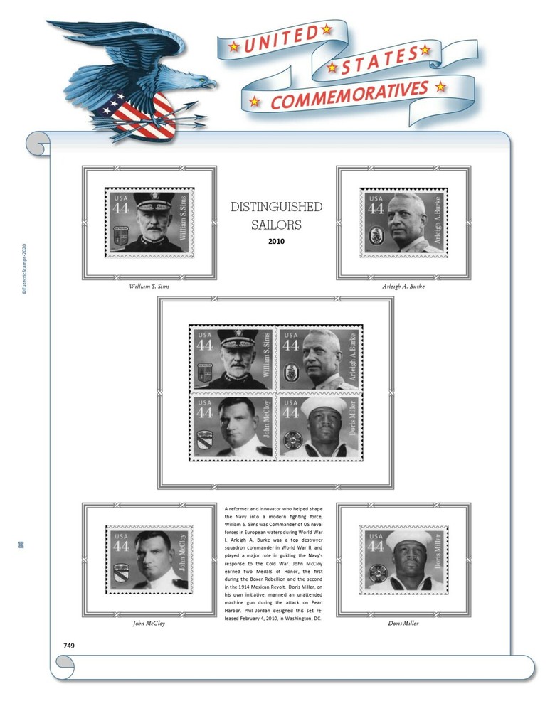 2010 U.S. Commemorative Singles COMPLETE Supplement (White Ace Alternative)