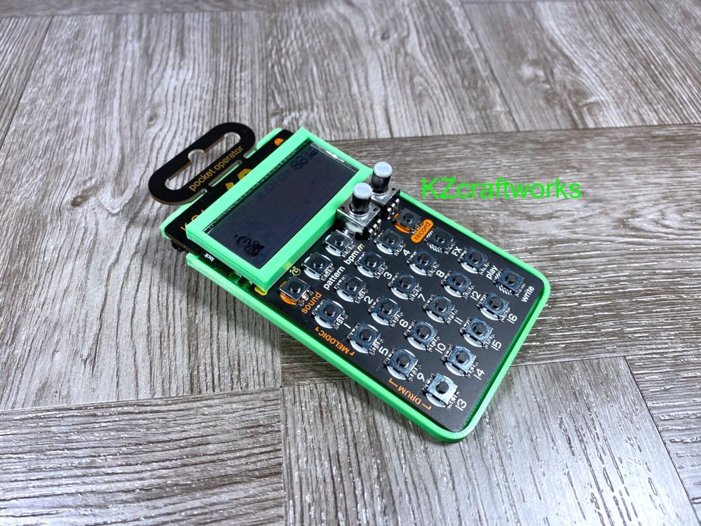 T.E. Pocket Operator Ultra Minimal Case & LCD Protector - Color GREEN - USA