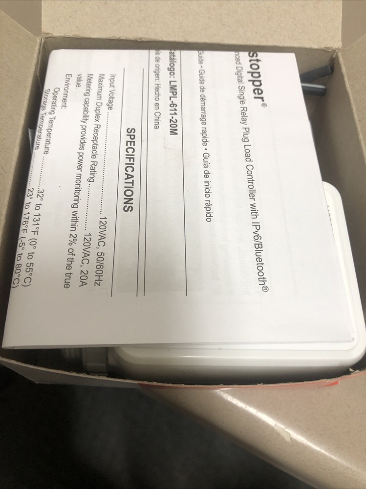 LEGRAND WATTSTOPPER LMPL-611-20M WIRELESS PLUG LOAD CONTROLLER