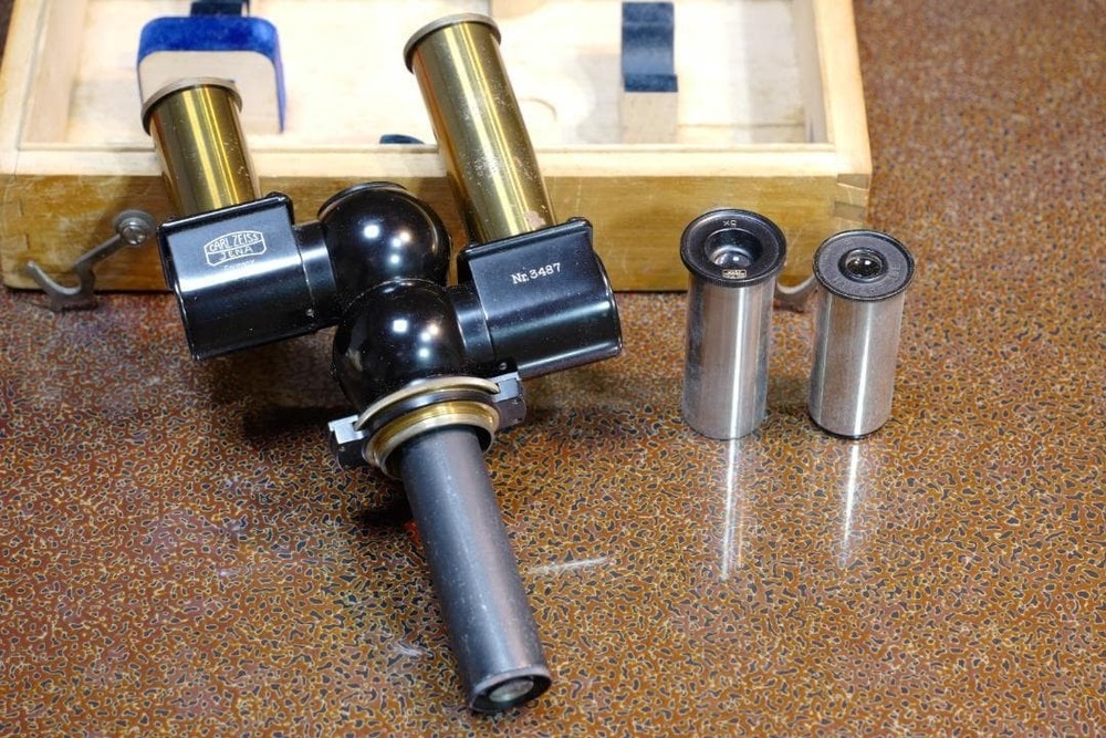 Antique Carl Zeiss Bitumi Binocular Attachment 1925 Microscope Accessory